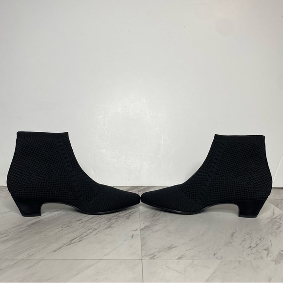 Eileen Fisher Purl Black Knit Stretch Bootie 7 1/2 - Picture 5 of 13